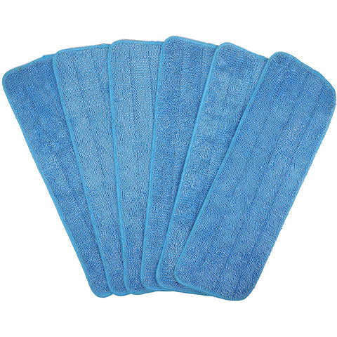 Flammi 6 Pack Microfiber Spray Mop Replacement Heads for Wet Dry Mops, Compatible with Bona Floor Care System, Reusable Mop Refills Cleaning Pads