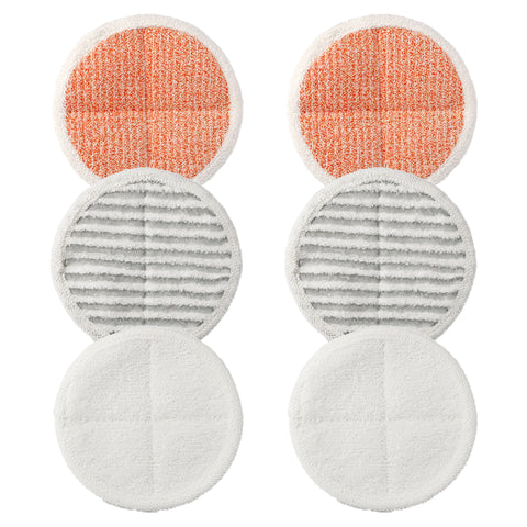 Flammi 6 Pack Replacement Pads Heavy-Duty Scrub for Bissell Spinwave 2039A, 2124, 2307, 2315 Powered Hard Floor Mop