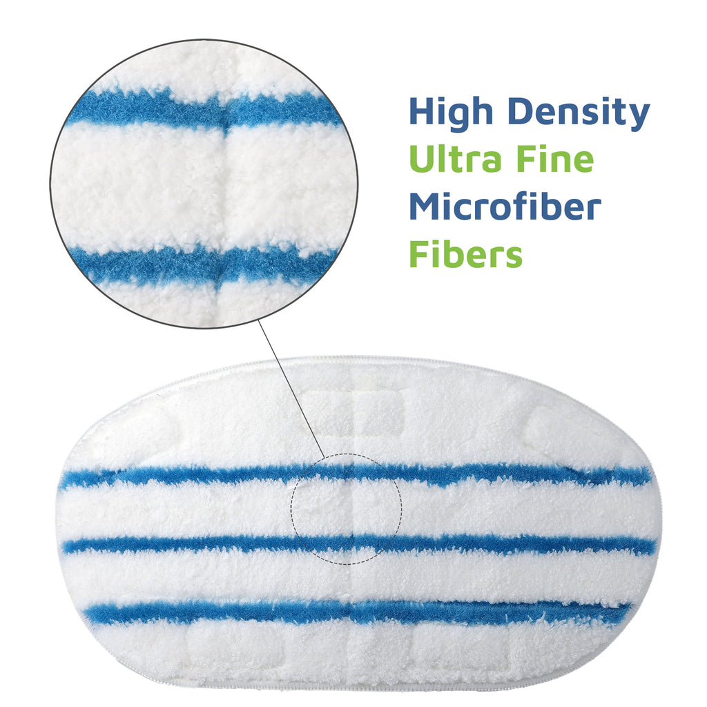 8 Pack Replacement Pads For PurSteam ThermaPro 10-in-1 Steam Mop - Washable Microfiber Pads - View #6