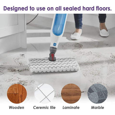 Flammi Microfiber Steam Mop Pad for Shark Genius Lift-Away Pro Steam Mop S5003D S5002Q S5003A S6001W S6001WM S6002 S6002C S6003D S6003 S3973 S3973D S3973WM Washable Reusable Replacement Mop Head