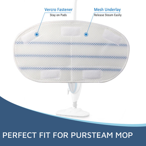 Flammi Microfiber Replacement Mop Pad for PurSteam ThermaPro 10-in-1 Steam Mop Washable Reusable Pads
