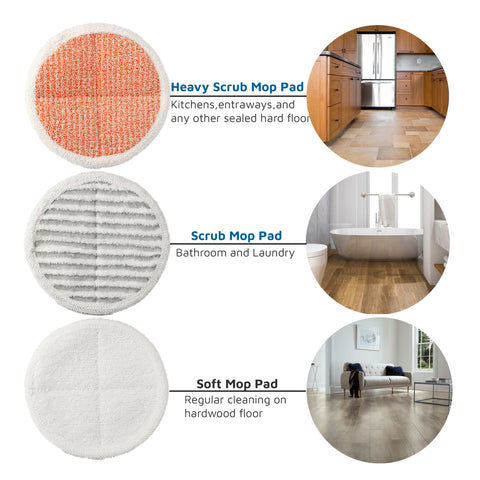 Flammi 6 Pack Replacement Pads Heavy-Duty Scrub for Bissell Spinwave 2039A, 2124, 2307, 2315 Powered Hard Floor Mop