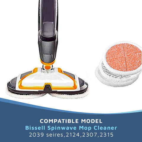Flammi 6 Pack Replacement Pads Heavy-Duty Scrub for Bissell Spinwave 2039A, 2124, 2307, 2315 Powered Hard Floor Mop