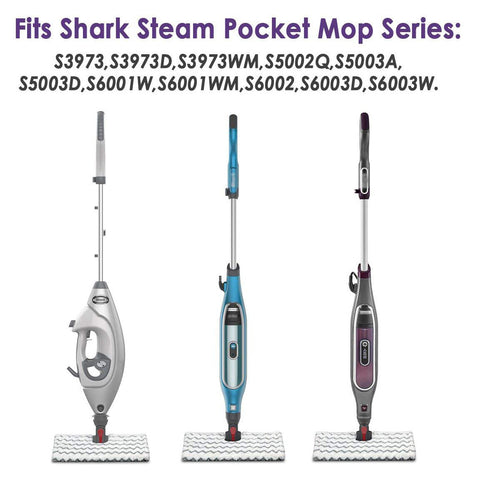 Flammi Microfiber Steam Mop Pad for Shark Genius Lift-Away Pro Steam Mop S5003D S5002Q S5003A S6001W S6001WM S6002 S6002C S6003D S6003 S3973 S3973D S3973WM Washable Reusable Replacement Mop Head