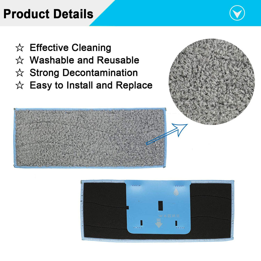 Flammi 6 Pack Washable and Reusable Mopping Pads for iRobot Braava Jet M6
