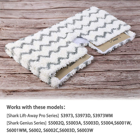 Flammi Microfiber Steam Mop Pad for Shark Genius Lift-Away Pro Steam Mop S5003D S5002Q S5003A S6001W S6001WM S6002 S6002C S6003D S6003 S3973 S3973D S3973WM Washable Reusable Replacement Mop Head