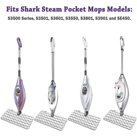Flammi 2 Pack Steam Mop Pads Replacement for Flammi Steam Pocket Mop with Scrubbing Cleaning